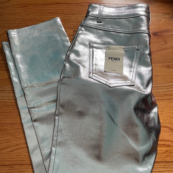 Fendi Silver Skinny Jeans